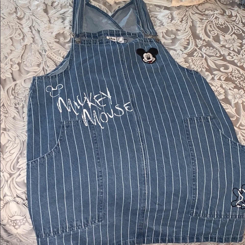 Denim Mickey Mouse overall dress